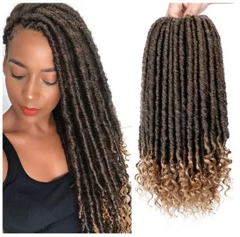 

2021 Soft T30 In Kenya Extensions Private Label 20Inch Crochet Hair Wig Goddess Faux Locs, Colorful