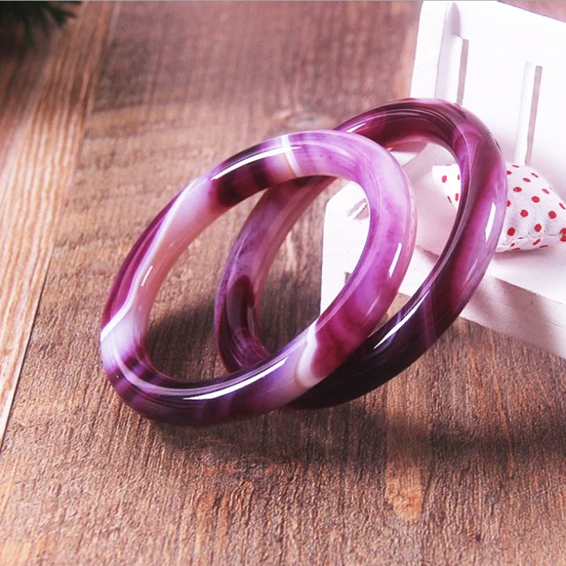 

Hot sale purple agate jade bracelet bangle charms jewelry gemstone designer bangles purple agate bracelet gemstone for women, Same as picture
