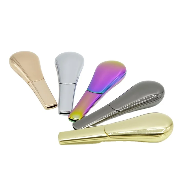 

tobacco Magnetic Rainbow Smoking Pipes For Dry Herb Metal Spoon Smoke Pipe