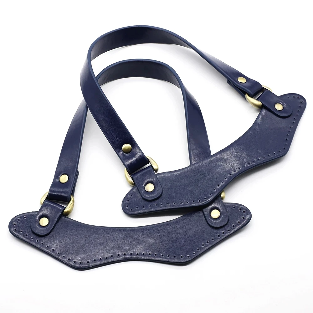 

2PCS Leather Handles Durable Shoulder Bag Detachable Belt Women Handle Strap DIY Handmade Straps for Shoulder Bags Handbag Strap, As picture