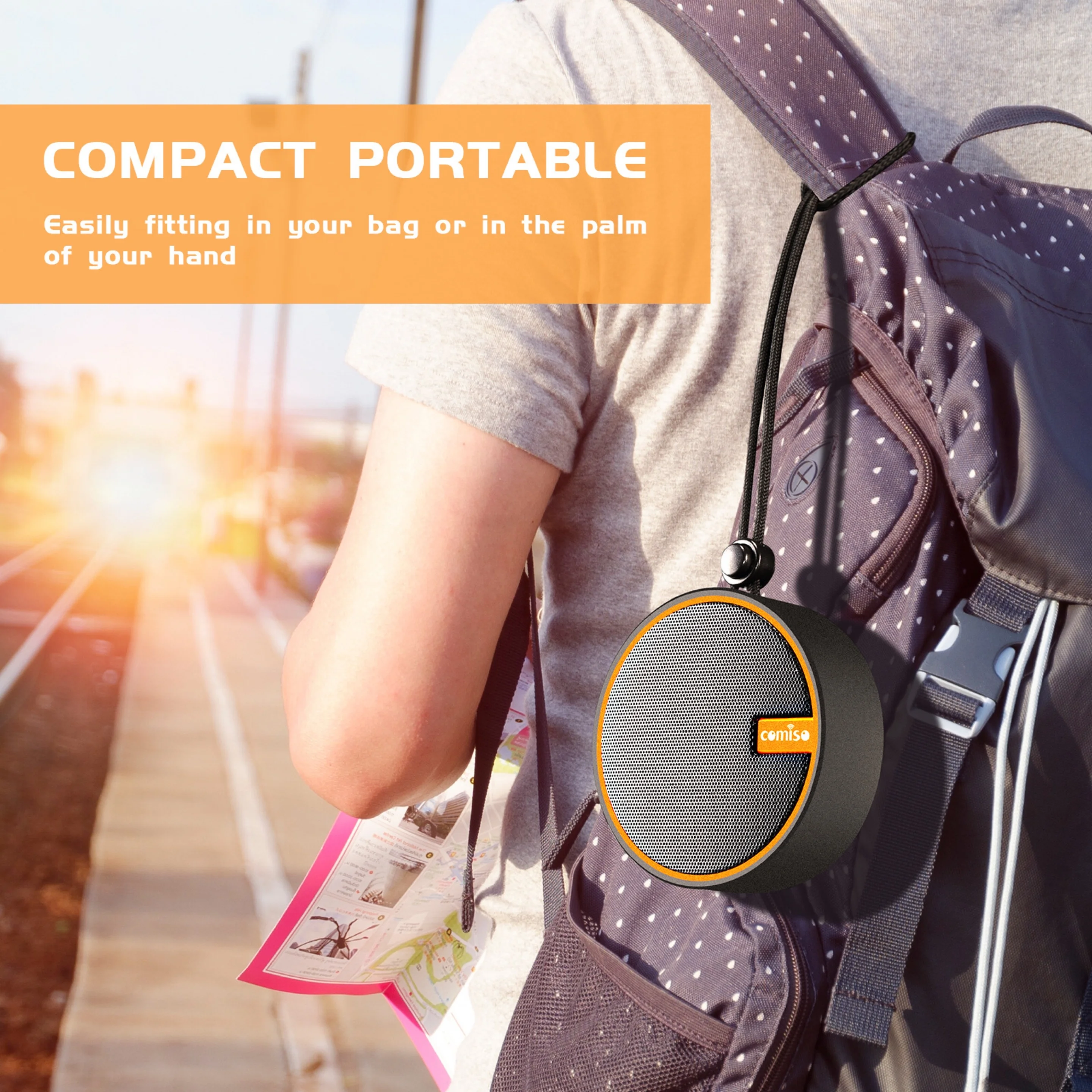 
New dual-color model IPX7 waterproof Bluetooth speaker ultra-bass support TF card portable blue travel driving Bluetooth speaker 