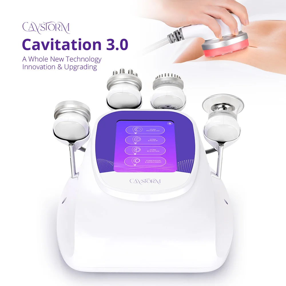 

Newest Ultrasound Cavitation 3.0 CaVstorm Vacuum RF Photon Micro-current Stimulation Body Slimming Facial Tightening Machine