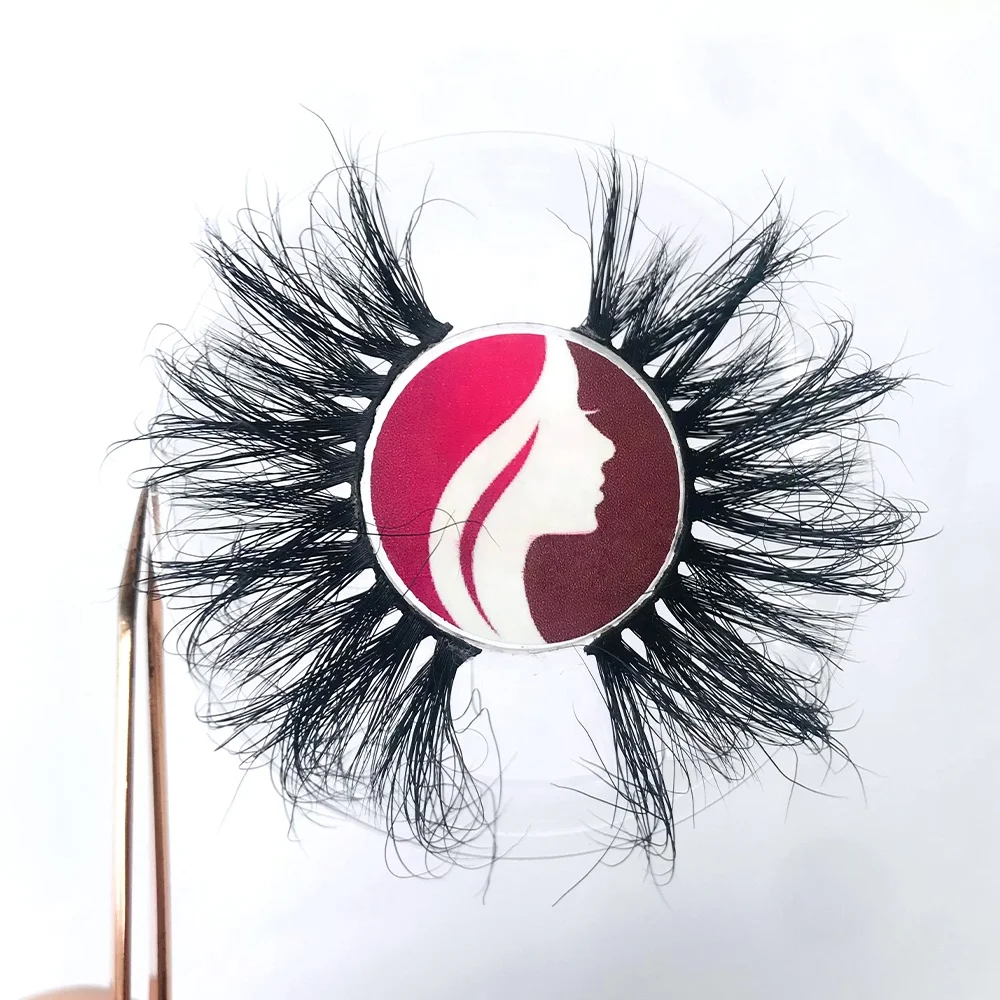 

Eyelash 3D Lashes Vendor 25Mm Wholesale Private Label Packaging Fluffy Real Strip Lash Custom 5D Box Mink Eyelashes, Natural color