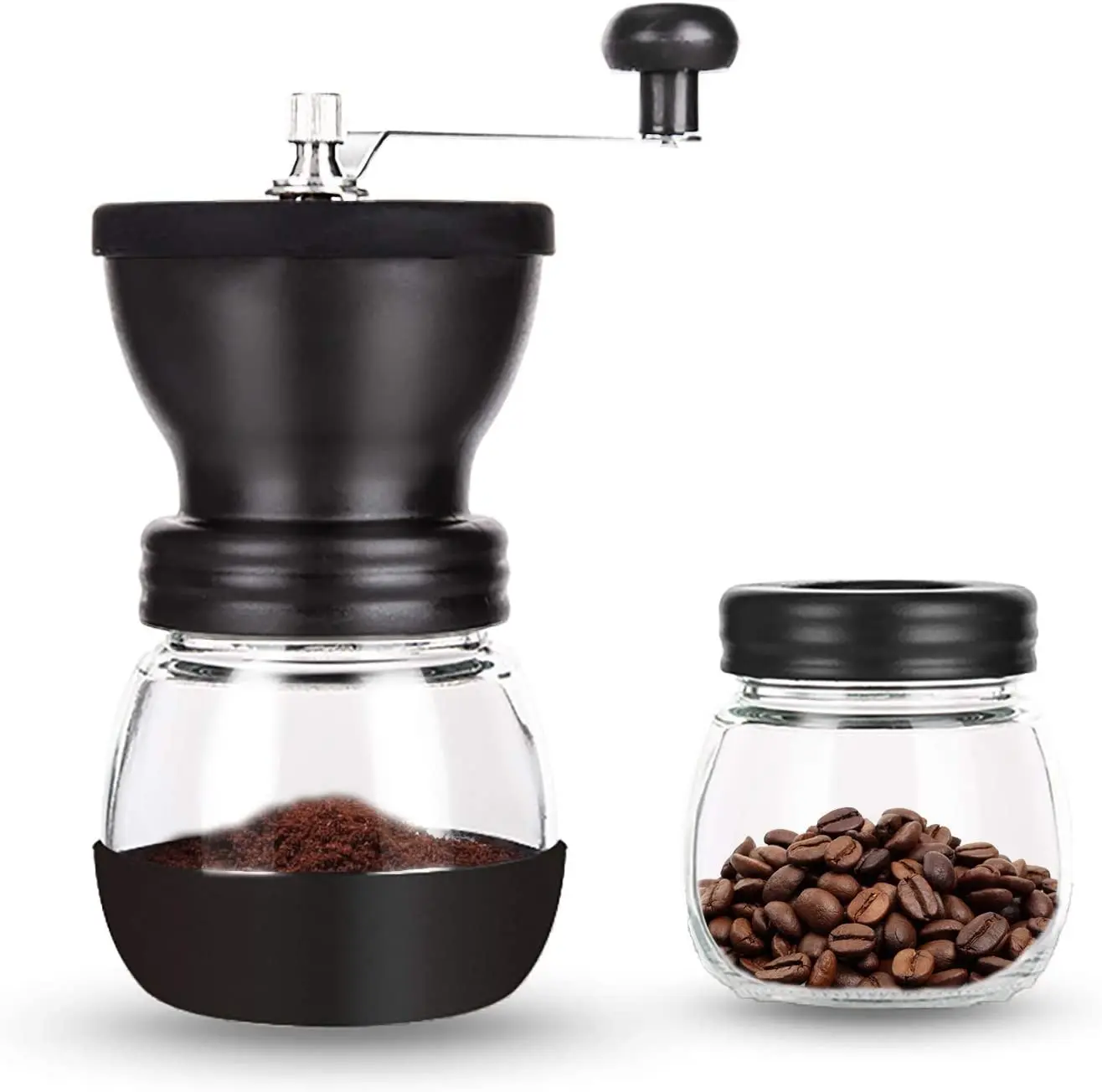 

Wholesale Hand Crank Coffee Mill Ceramic Core Manual Coffee Grinder with Glass Jar