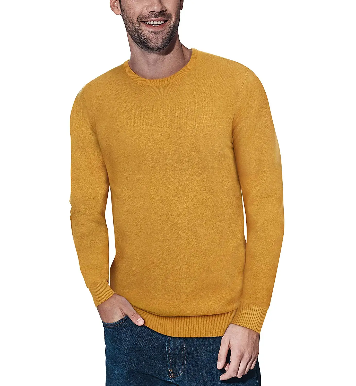 mens yellow knit sweater