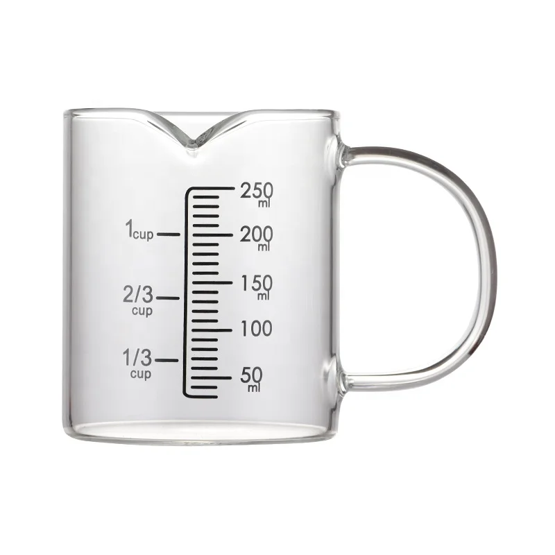 

Measuring cup with scale heat-resistant glass household cup