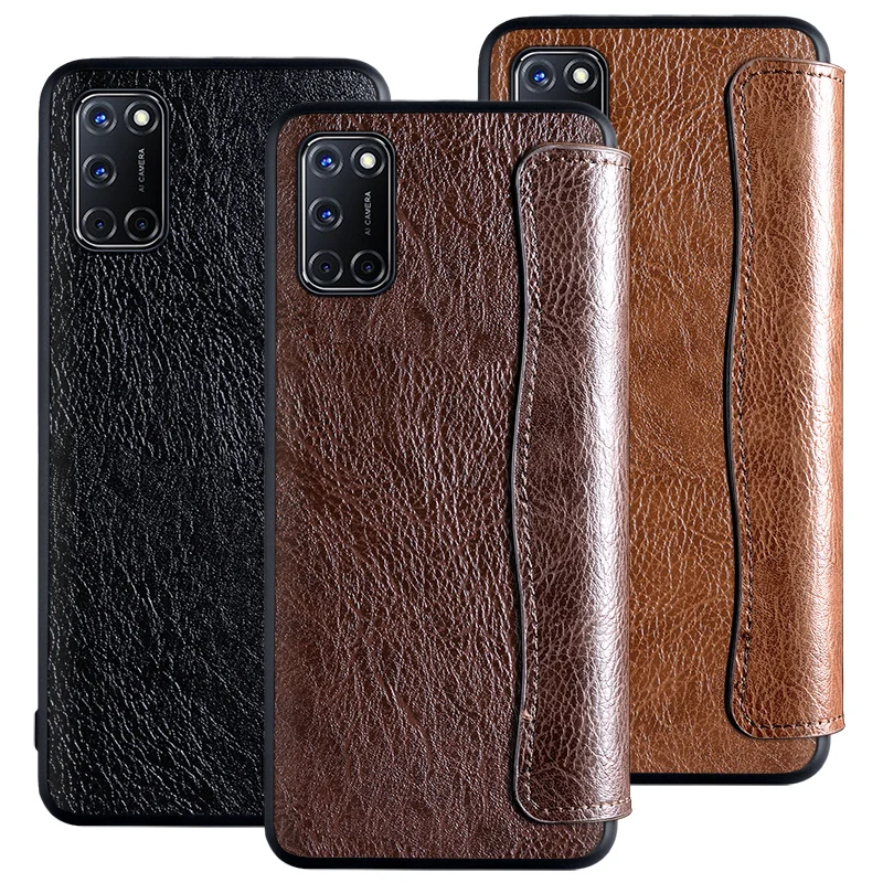 

Luxury skin & Hard PC & Soft TPU Flip cover case for OPPO A52 A72 A92