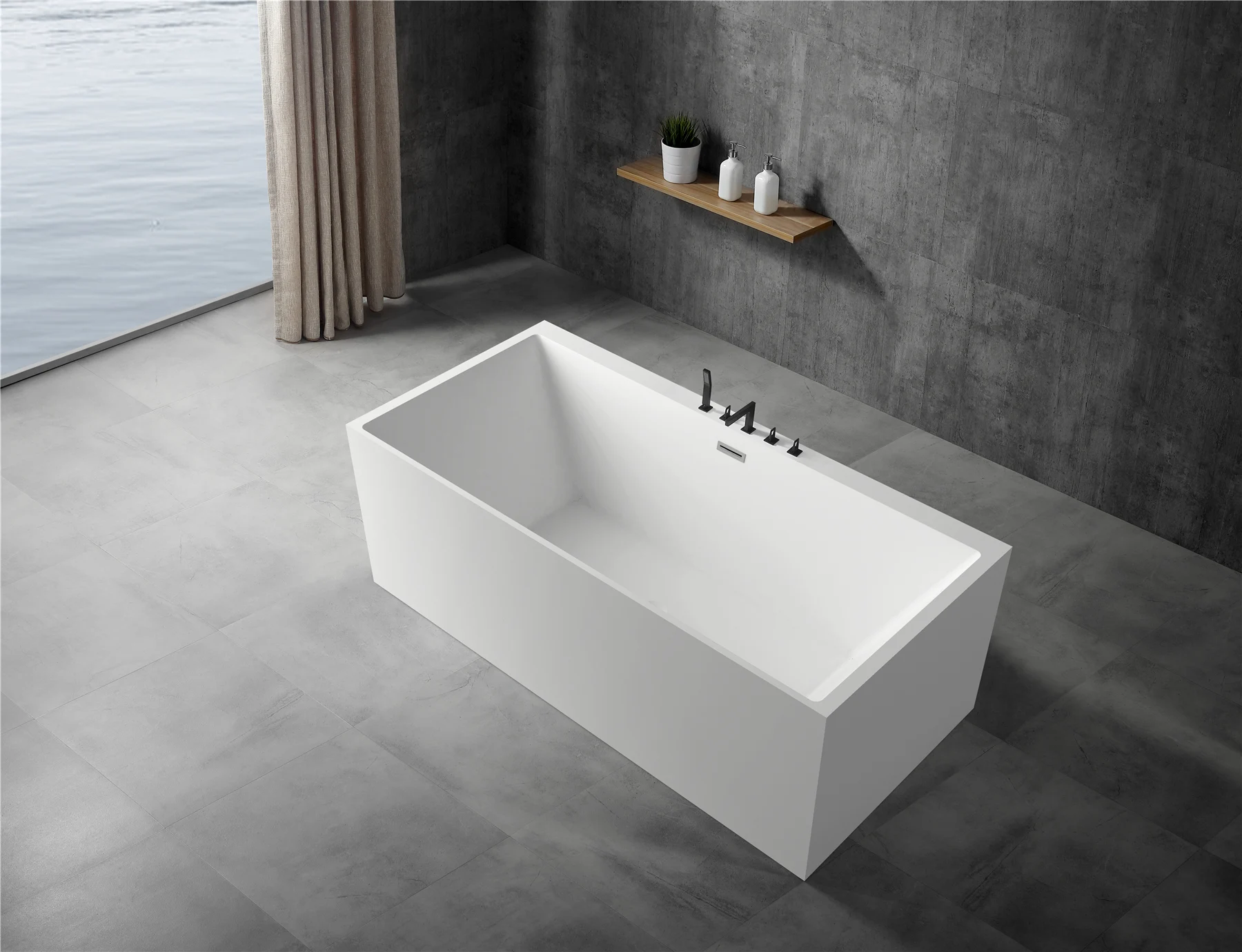 2020 indoor floorstanding solid surface bathtub custom bath tub