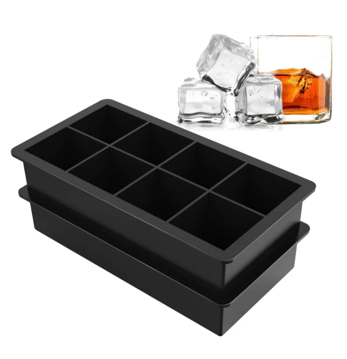 

Ice Cube Trays Silicone Large Square Ice Cube Molds for Whiskey and Cocktails, Customized color