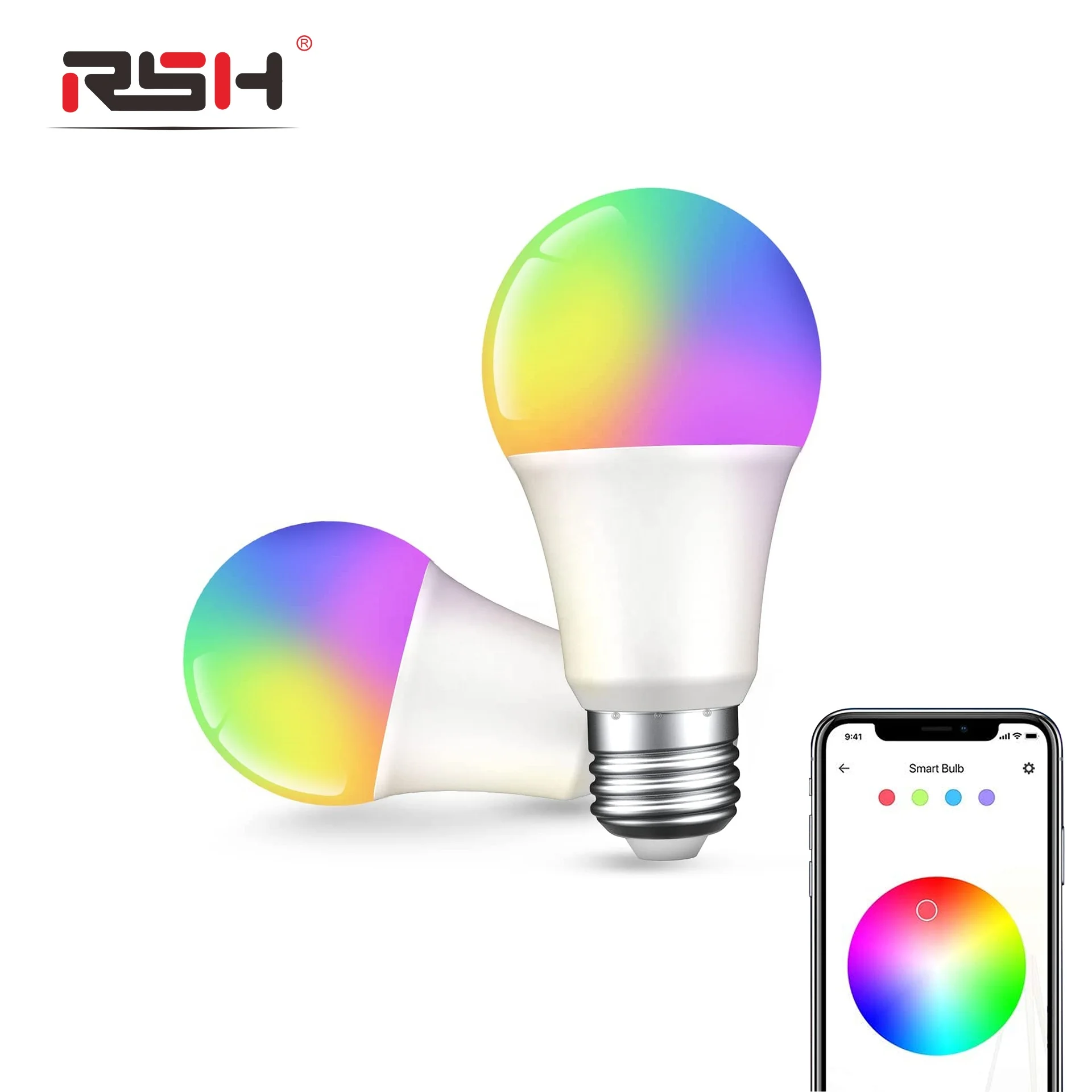 

9W Smart WiFi Light Bulb E27 RGB Dimmable Bulb Wireless WiFi Remote Control Bulb Lamp Light For Echo Alexa Google Home