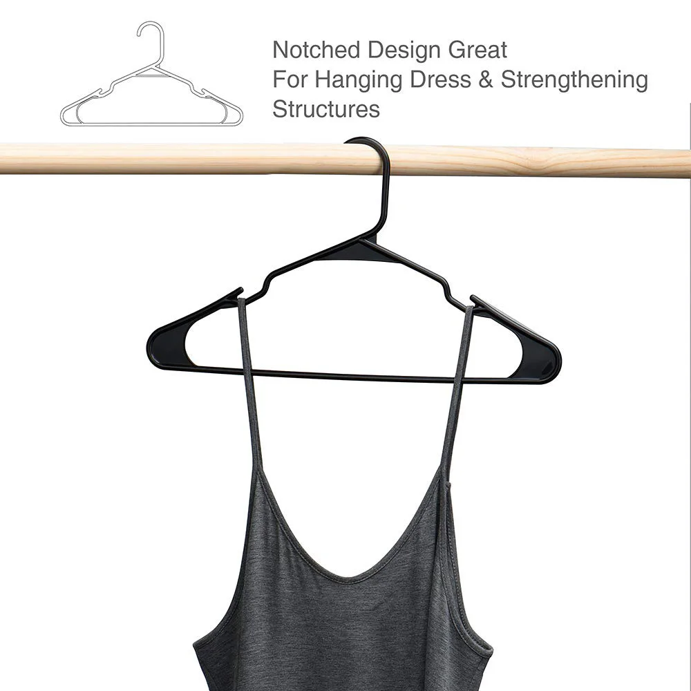 16.2 Inches Black Plastic Tubular Hangers