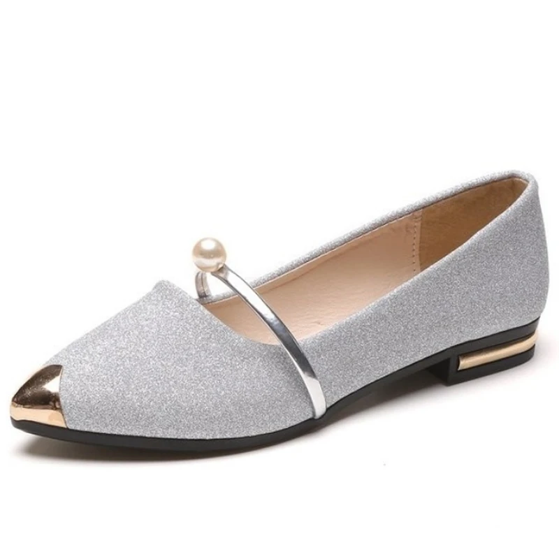 

Wholesale Flat Single Shoes Ladies Sequin Dress Shoes Elegant Flat Dress Shoes for Women