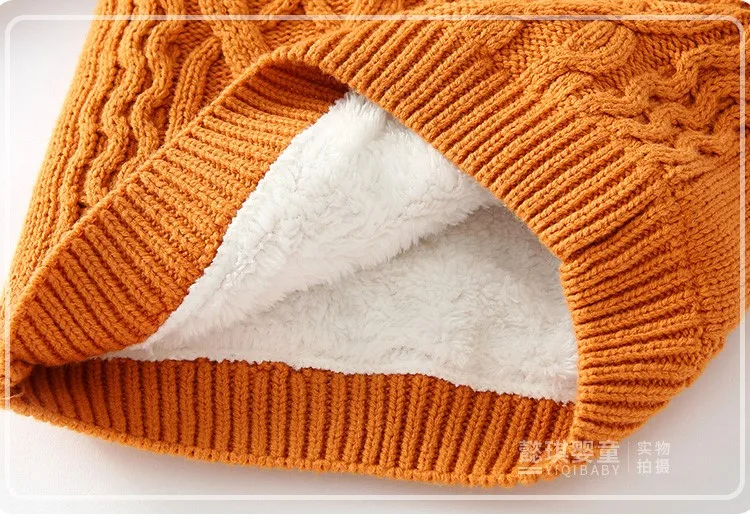 
cable pattern thickening knit baby sweaters winter baby clothes kids pullovers 