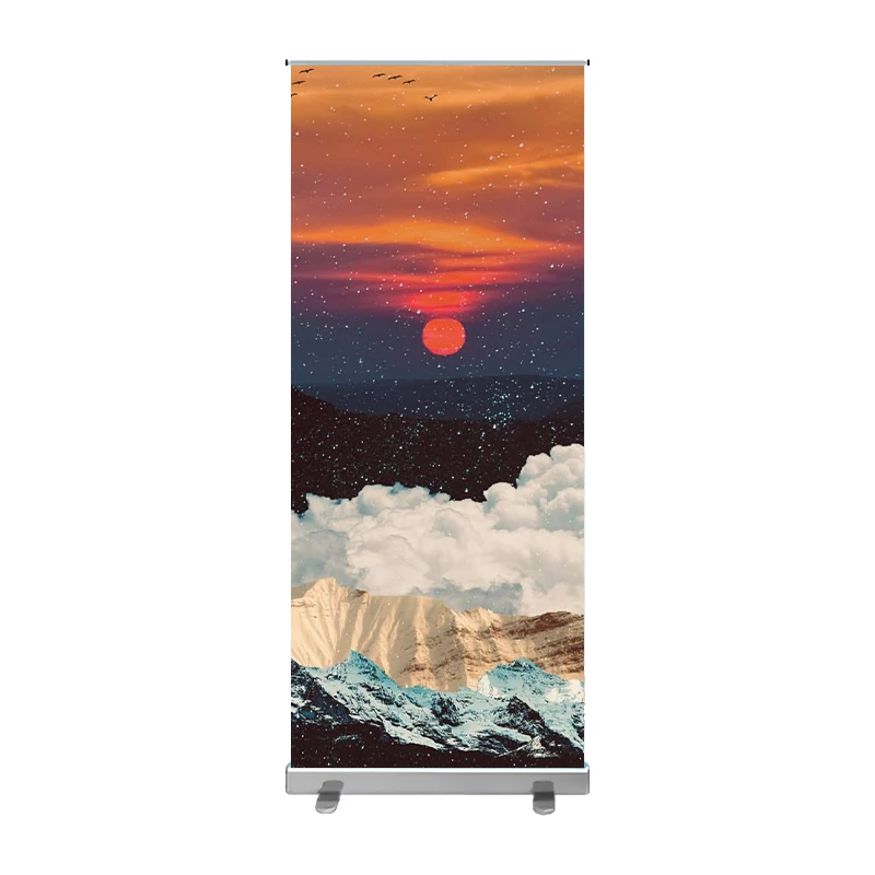 

Aluminium Wide Base Cheap Advertising Promotional Pull Up Banner Stand High Quality Roll Up Banner Stand