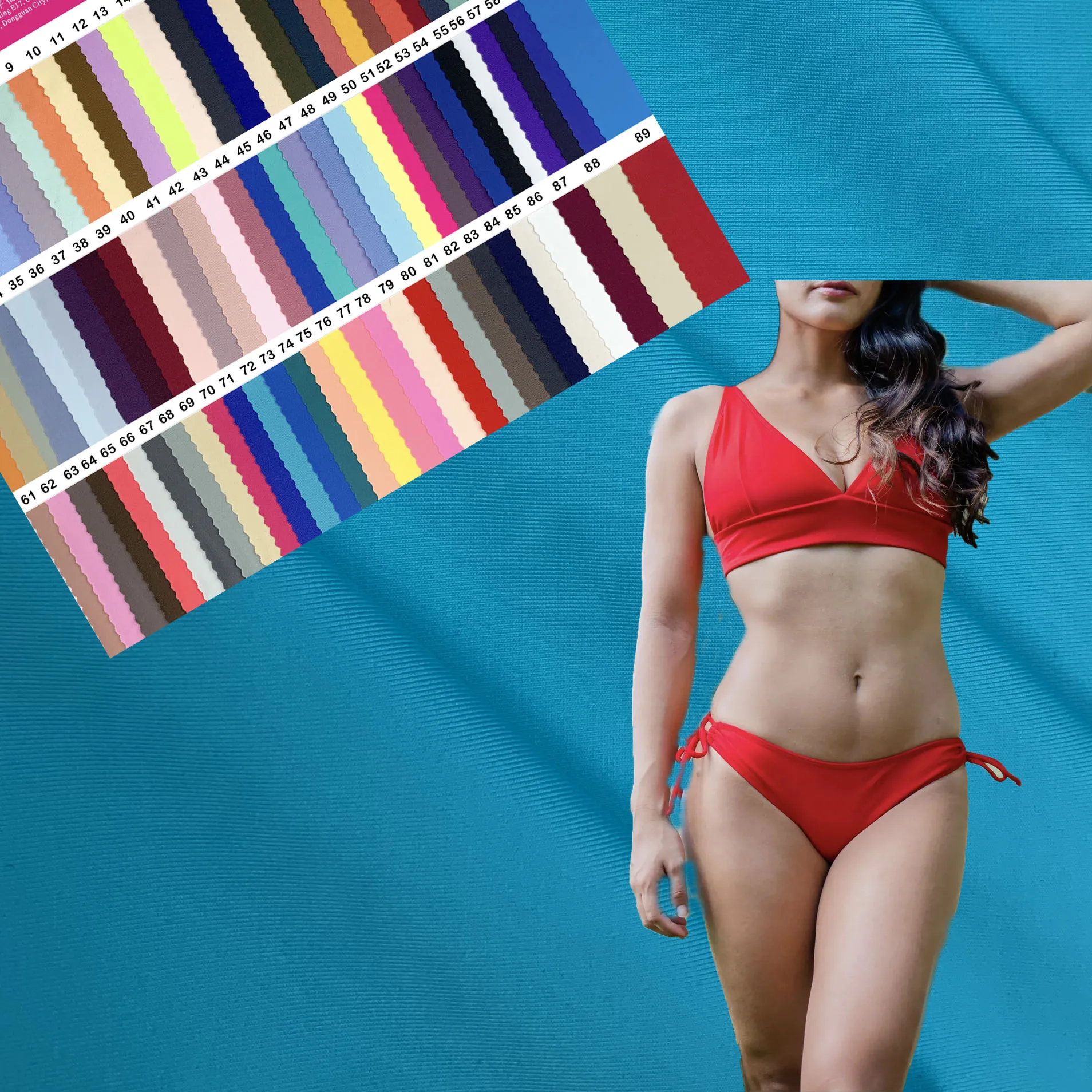 Full Dull Plain 4 Way Stretch Soft Touch Single Side Nylon Spandex Fabric for Underwear Yoga Wear Swimwear