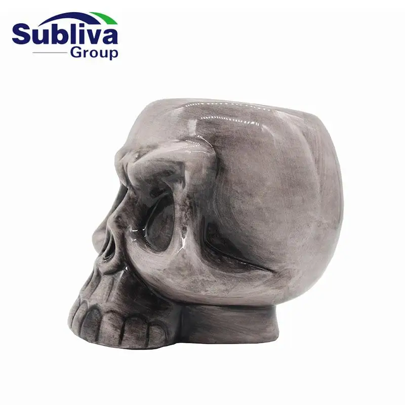 Ceramic Skull Tiki Mug 660ml