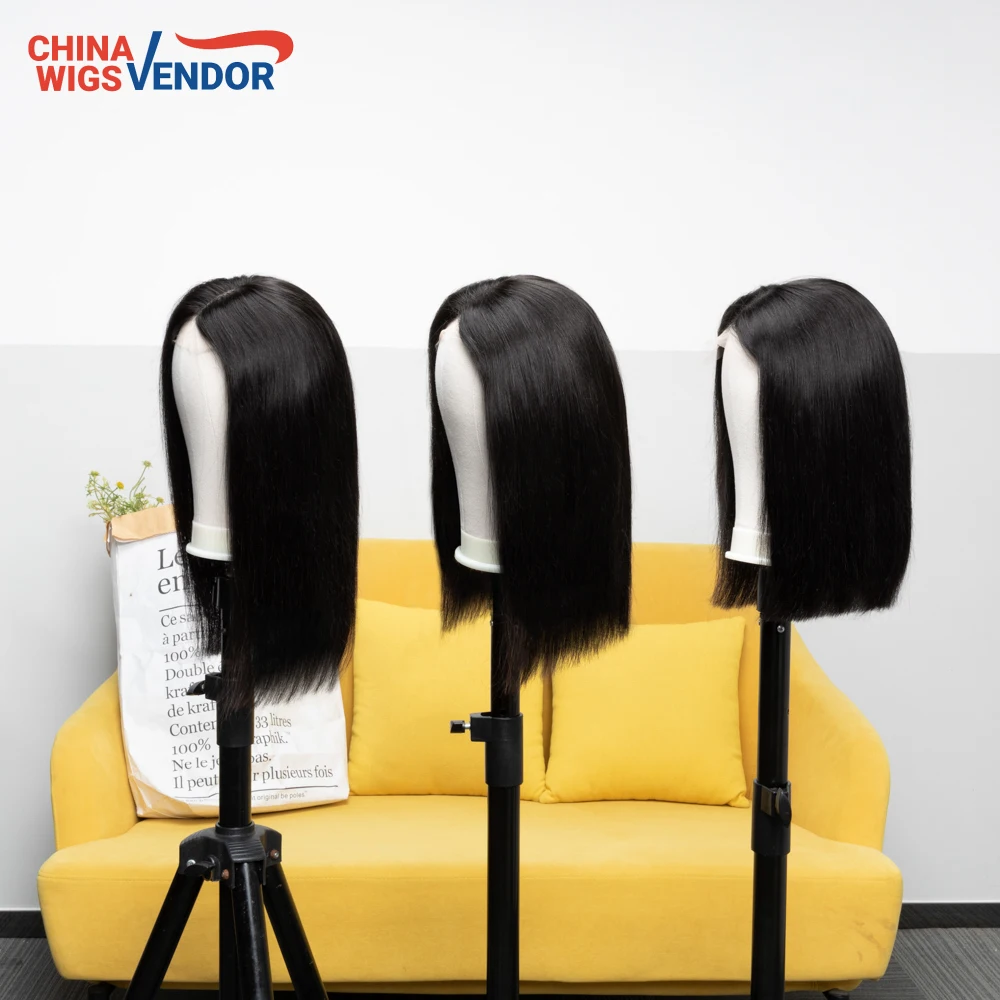 

China wigs vendor 4x4/13X4 Bob Lace Front Wigs Bob,Natural Black Short Closure Wig,Cheap Short Human Hair Wigs