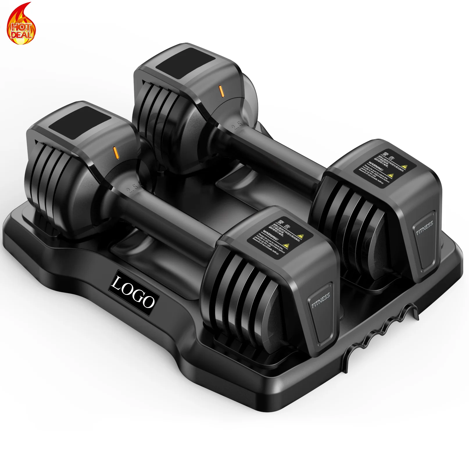 

Gym Dumbbell Set Weightlifting Wholesale Fitness 12.5LB 25LB Adjustable Dumbbell, Black