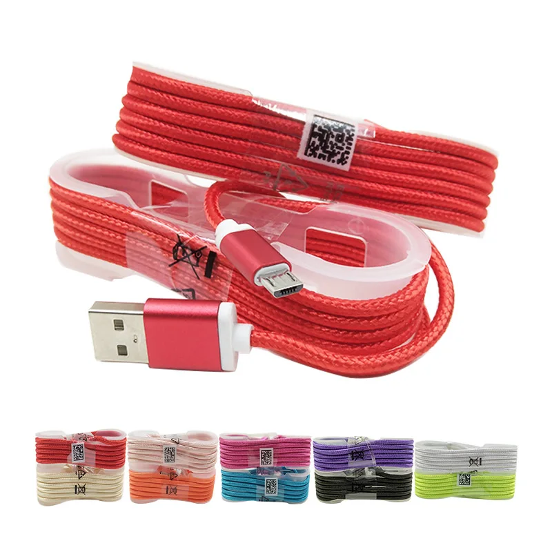 ZZYD 1.5M 5FT Braided Charger Data Cable Micro Usb Cable For Android Cell Phone Cable