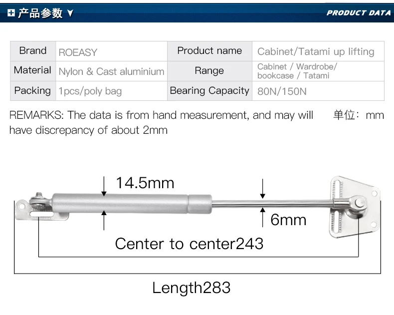 Roeasy Kitchen Door Cabinet Gas Spring Strut Soft Open Lid Hinge Door Lift Support Buy Fitting