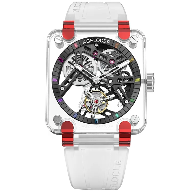 

Fully Transparent Sapphire Tourbillon Watch Men Trendy Mechanical Watches