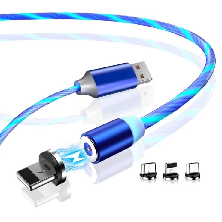 

High quality TIKTOK same hot-selling fluid light Smart phone accessories Magnetic LED USB charging cable, Other