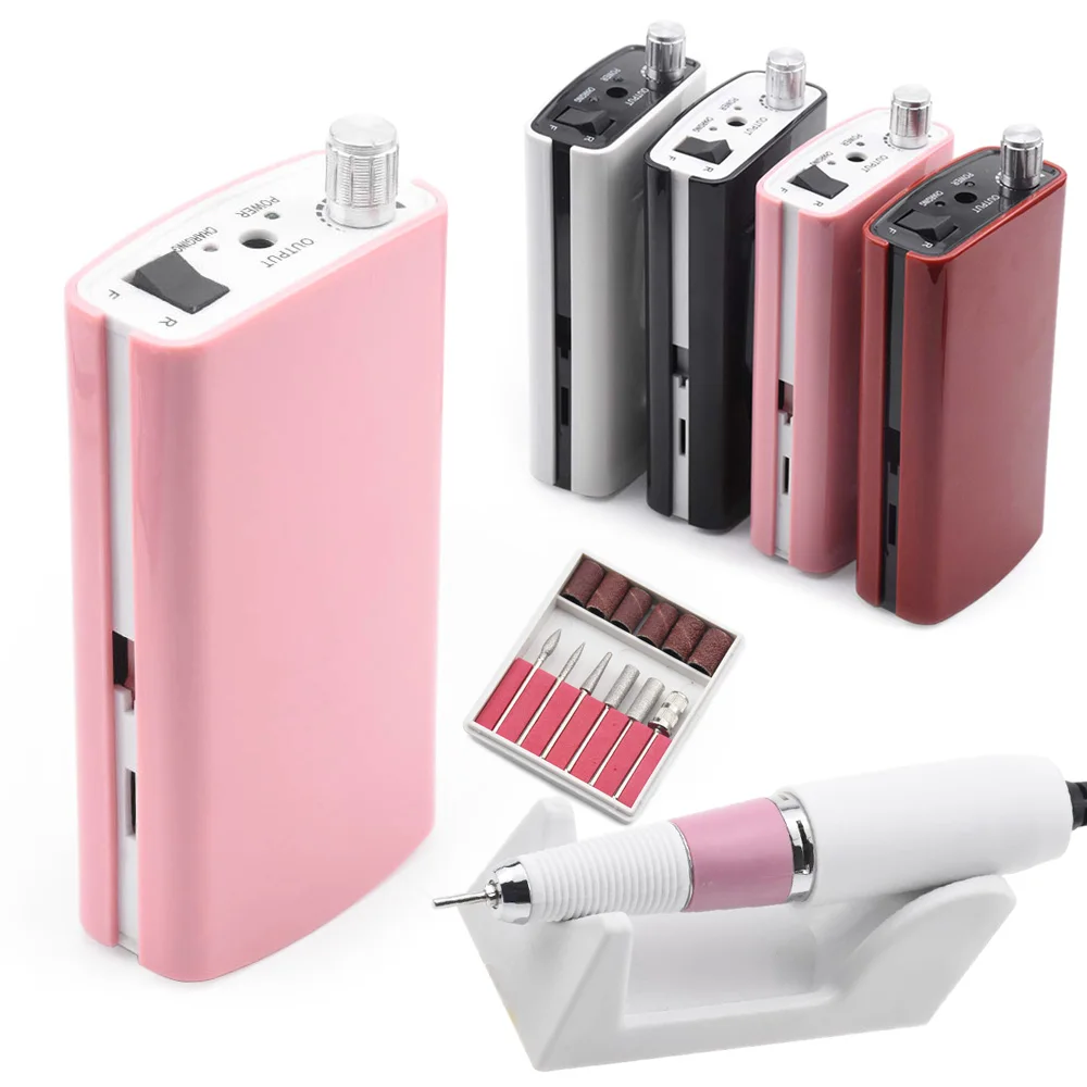 

Factory Price Portable Rechargeable Nail Drill Machine 18W 30000RPM Manicure Machine Bits Nail Art Tools Set Electric Nail Files