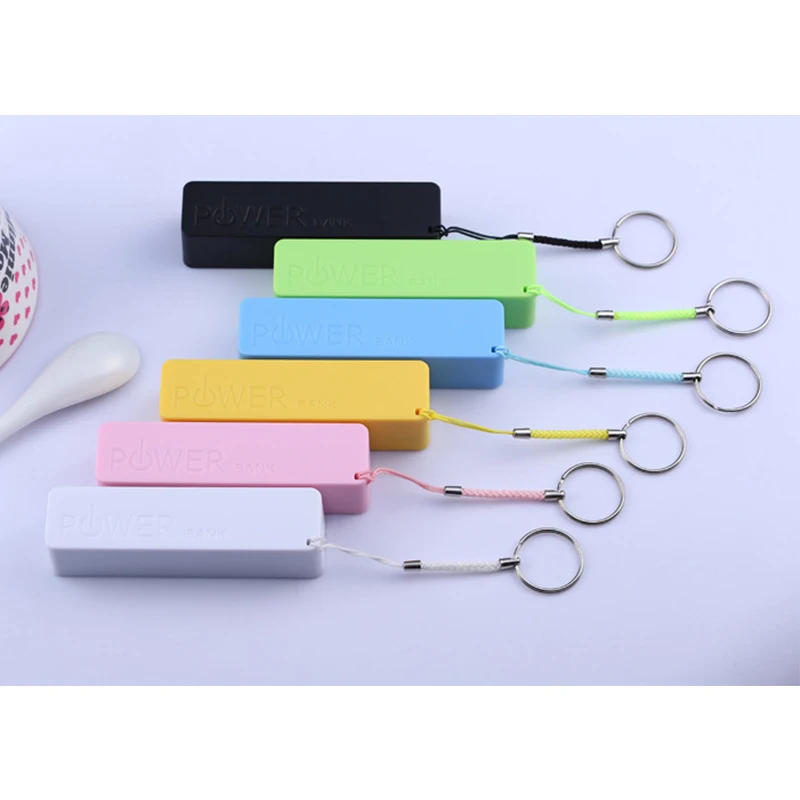 

Portable small power bank 2600mah with keychain, power banks and promotional gift powerbank usb chargers for mobile phone, Black,white,blue,green,yellow,pink