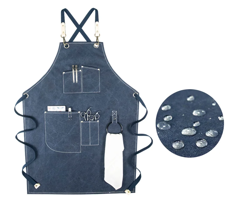 

Waterproof Canvas printing apron Cafe waist custom LOGO aprons, Choice