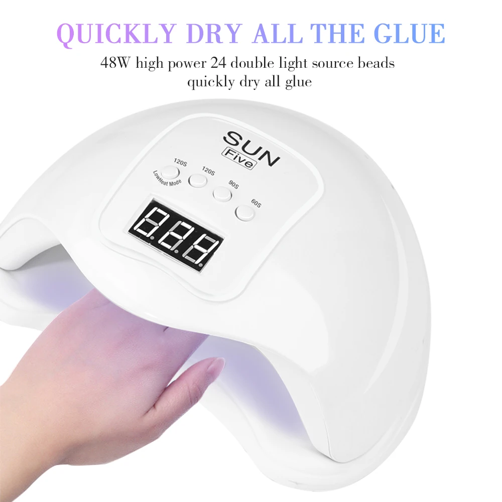 

Custom Logo Home Fingernail Polish Gel Fast Drying Machine UV Nail Lamp Nail Art Dryer Dual Arm LED Light Lampe UV Pour Ongle