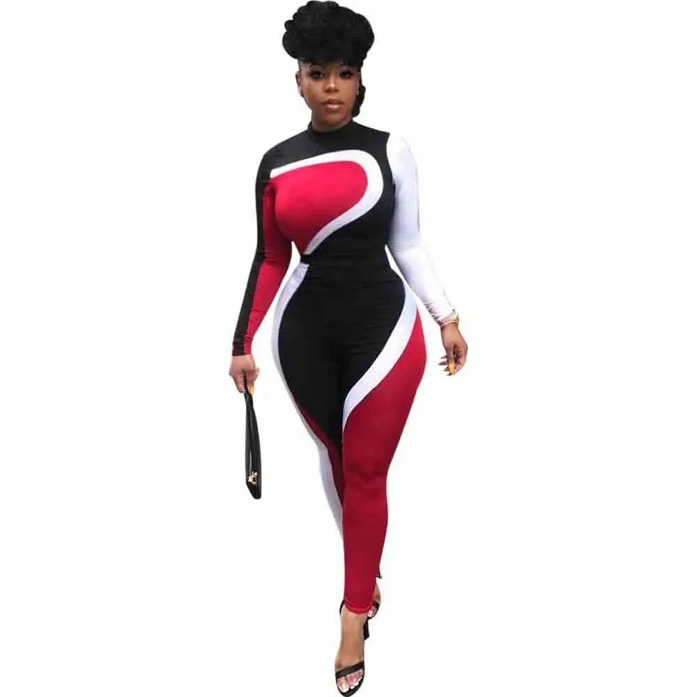 

91018-MX79 new look casual two piece bodycon yoga ladies jumpsuit