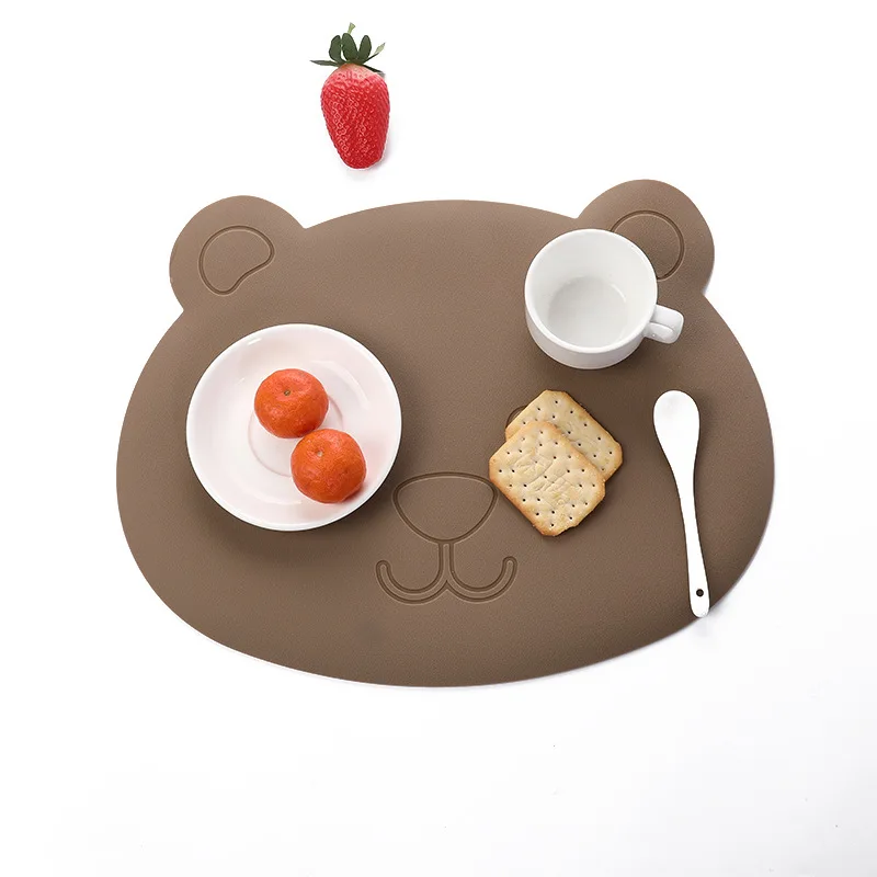 

New Style Non Slip OEM Silicone Baby Kids Children Placemats Dish Dining Table Mat, According to pantone color
