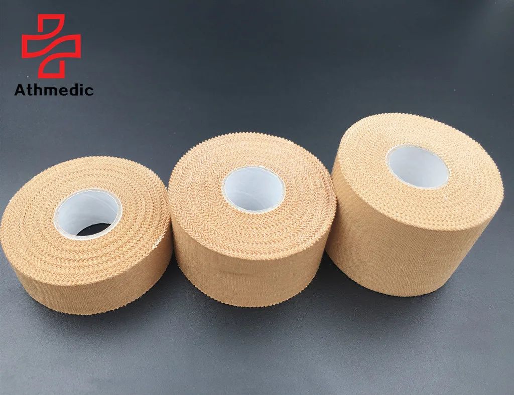 

2021 Athmedic rayon tan flesh rigid strapping tape sport strapping tape 3.8*13.7m