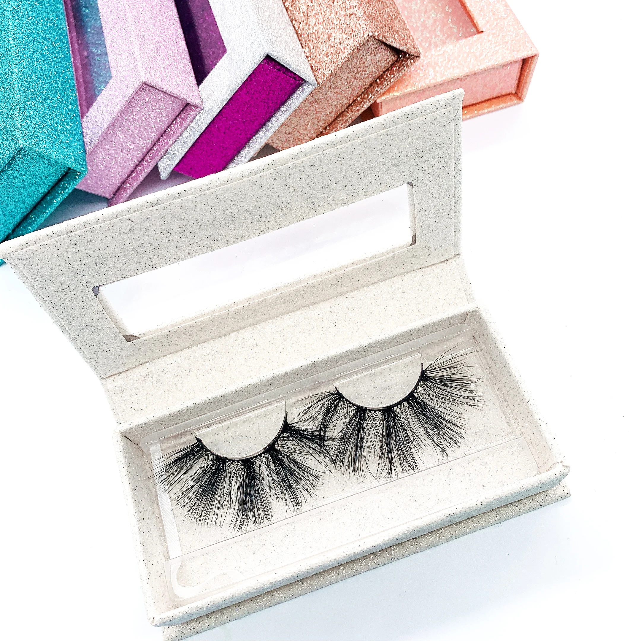 

2021 new arrivals 25MM super long high quality luxury mink eyelash vendor, Black color