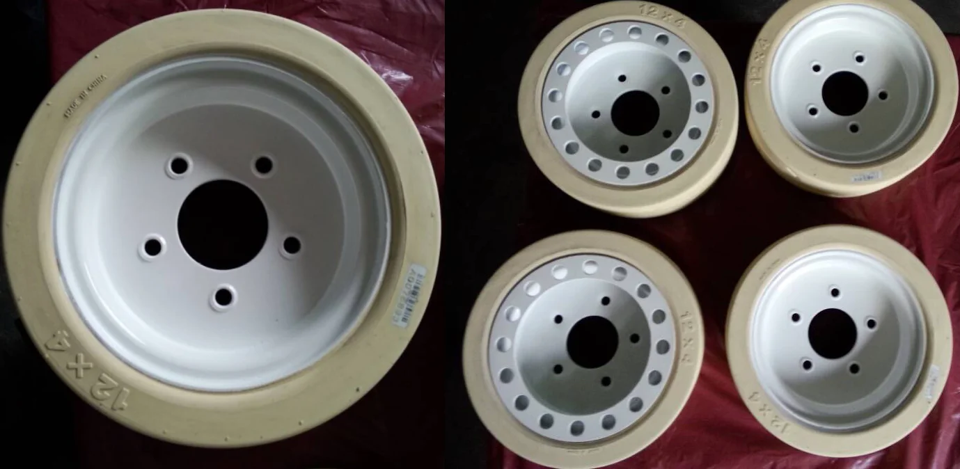 Snorkel Scissor Lift Parts 12x4 Nonmarking Solid Rubber Tire Wheels