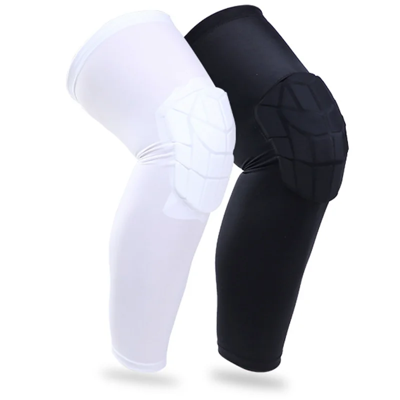 

2021 Amazon breathable knee support honeycomb anti-collision Running Fitness Sports Leg Knee Protector Sleeve knee pads