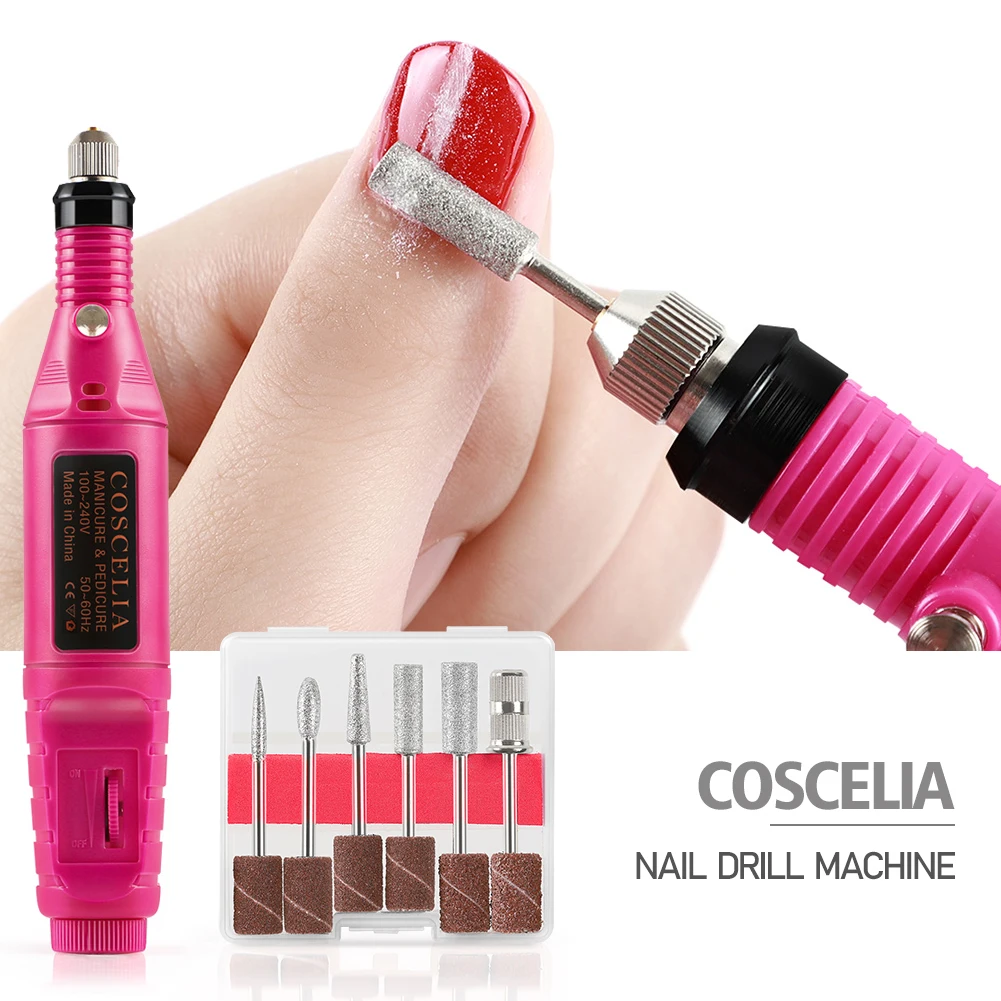 

COSCELIA Nail Art Electric Drill Machine 9W 20000 RPM Finger Nail Beauty Remove Acrylic/gel Nails High Speed Custom Logo