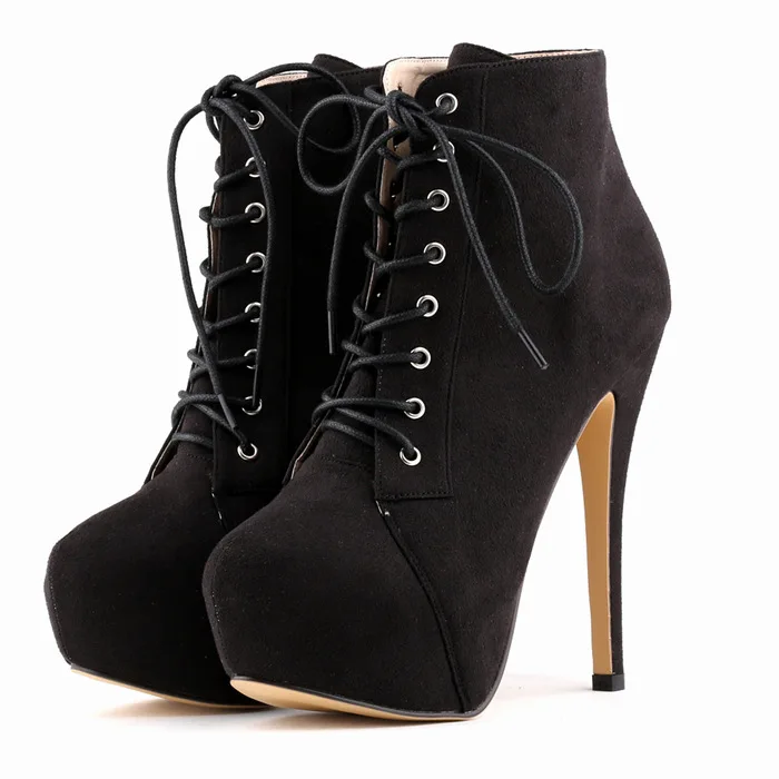 

Women's Boots Stiletto Heel Round Toe Cotton Booties / Ankle Boots Fall & Winter Black / Red / Pink