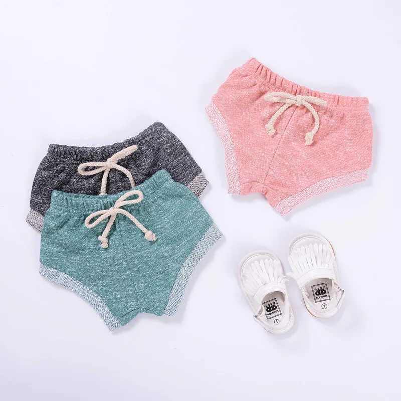 

Children Summer Bloomers Kid Boys Candy Color Bottoms Drawing String Cotton PP Girls Shorts, Photo showed and customized color