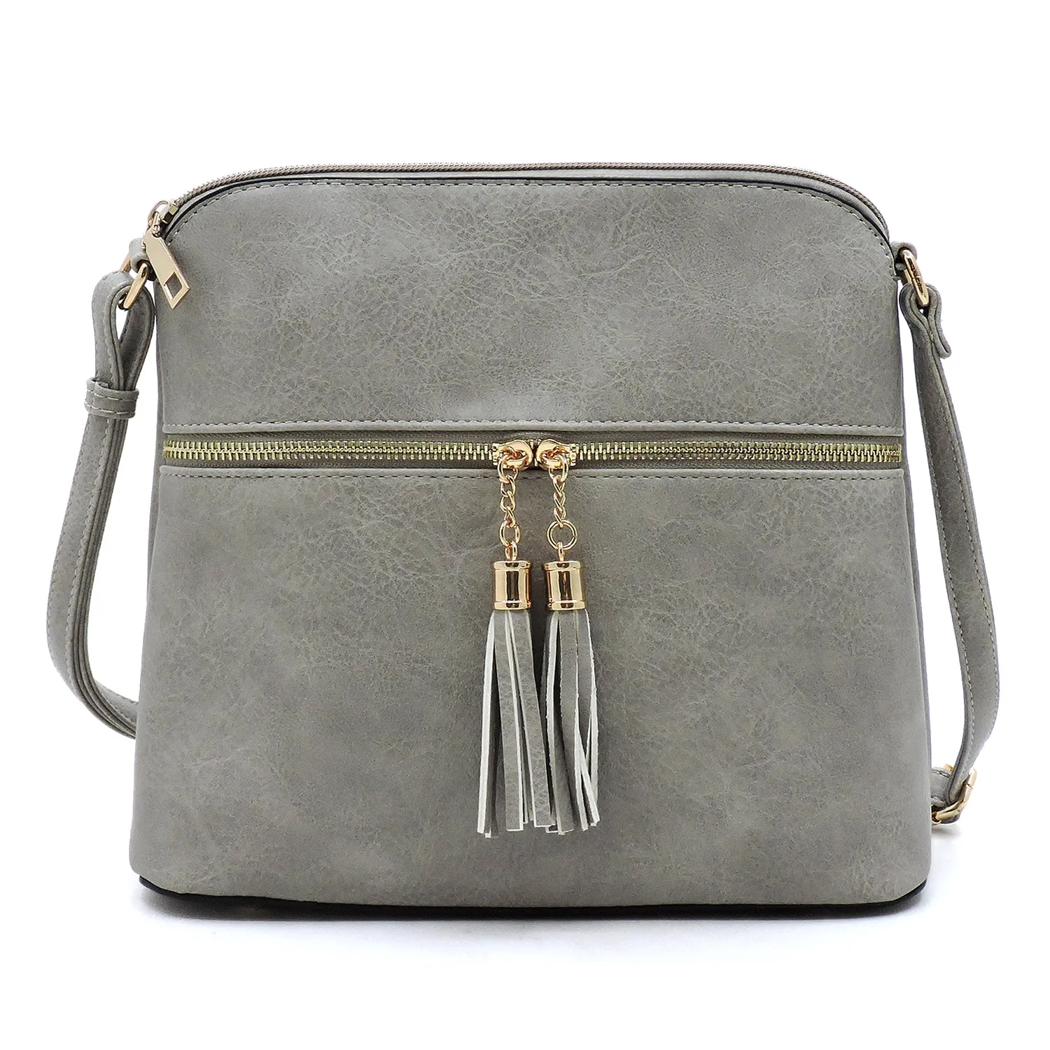 

Women New arrival Classic Fashion Shoulder Bags Popular Sling Bag Tassel Zip Dome Crossbody Bag with Strap, Various colors