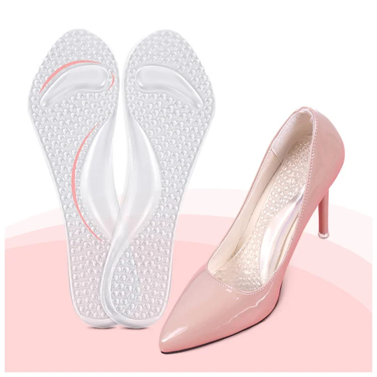 

3/4 silicone Gel Insoles Comfortable Heel Inserts Shock Absorption Arch Support insoles High Heel Pain Relief Shoe Pads, Transparent