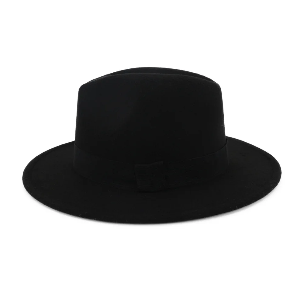 
Outdoor Vintage Men women Summer Wide Brim Panama Fedora Sun Hat felt Fedora Hats caps Black Red Wide Brim Fedora Hat 