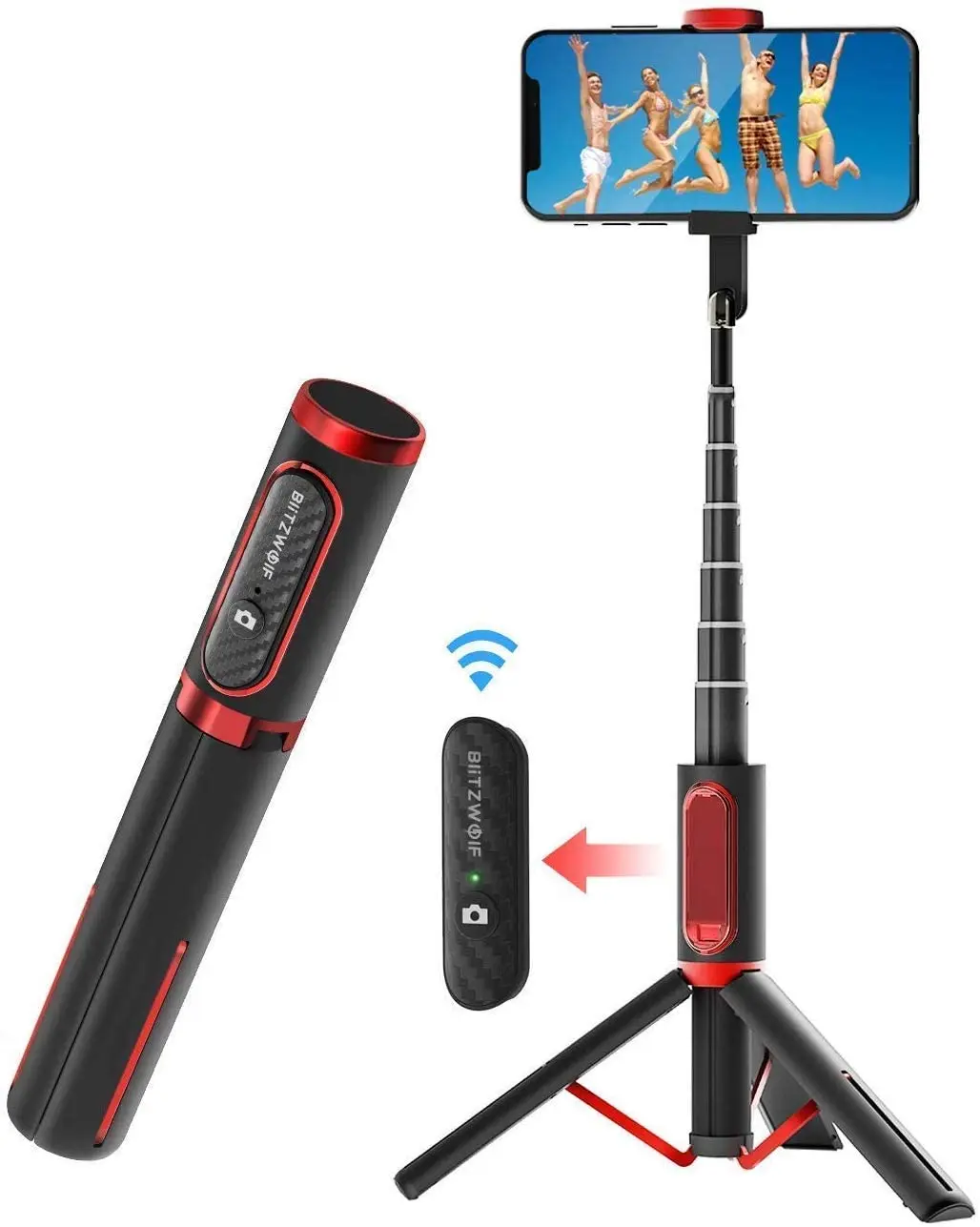 

Popular Products 2020 Wireless Selfie Stick Remote Selfie Stick, Black