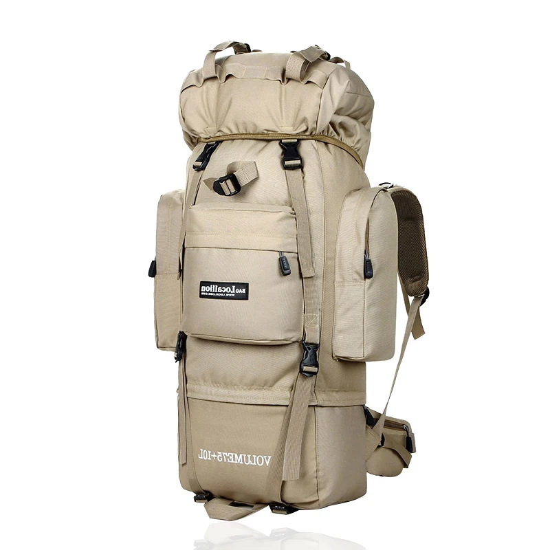 

TB095 Extra large outdoor travel luggage backpacks mountaineering bag 85L bracket hiking camping trekking climbing roll backpack