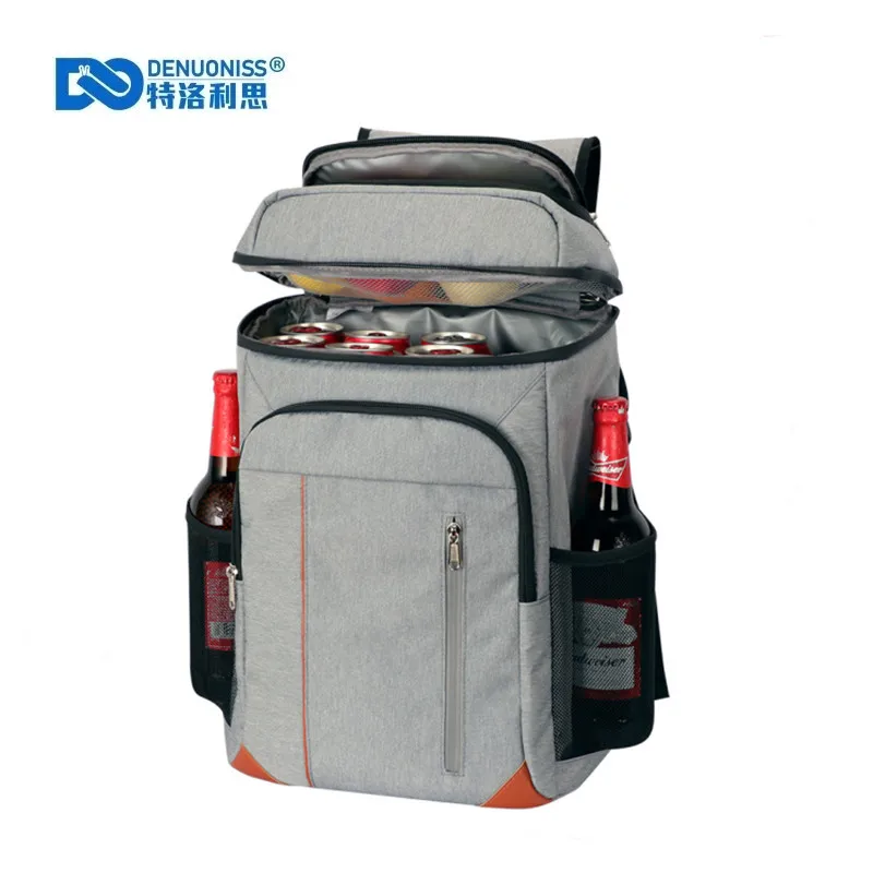 

Amazon's new creative double-layer insulation backpack large capacity outdoor picnic bag beer waterproof cooler bag custom