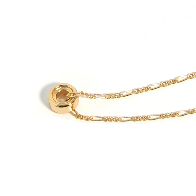 

S925 Sterling Silver Necklace Simple Temperament Round Bead Bring Good Luck Chain Necklace for Women, Silver, gold