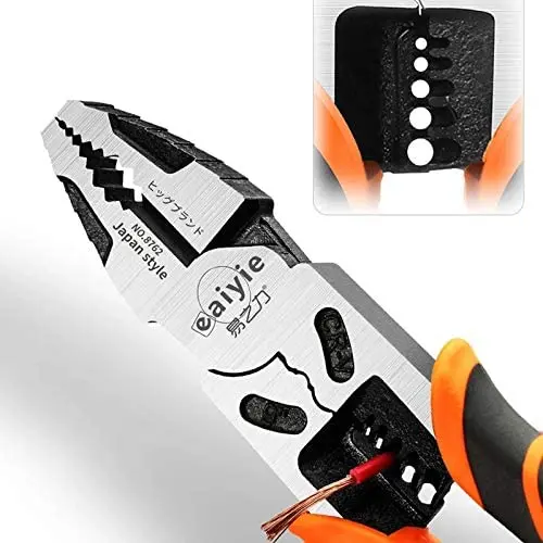 9-inch multi-function wire-pressing and stripping force-saving pliers
