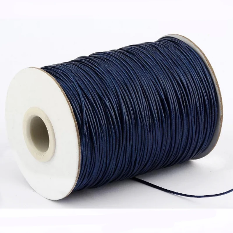 

1.5mm Craft DIY Black Waxed polyester cord Cotton Cord Waxed Thread String Strap