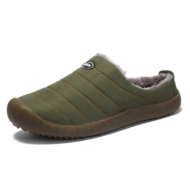 

Rubber Sole Shoes Waterproof Indoor Cotton Soft Slippers For Men