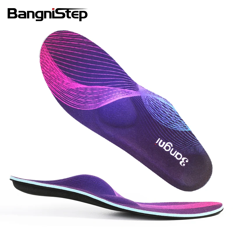 

3ANGNI High Arch Support Flat Feet Medical Function Foot Insert Orthotic Insole For Heel Pain